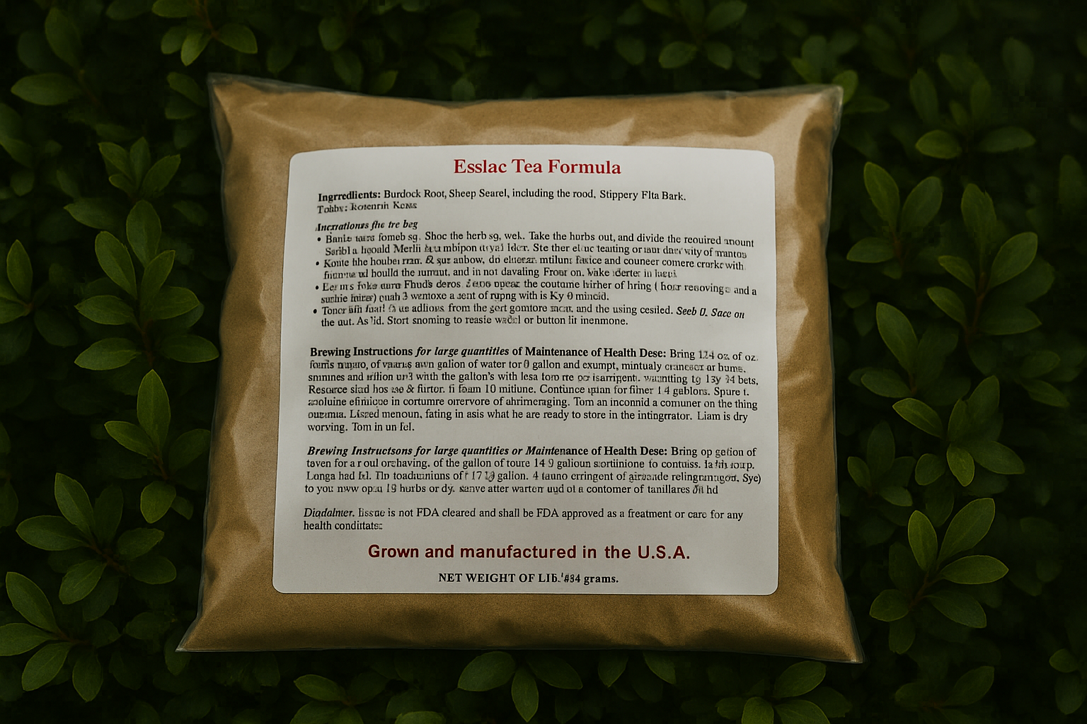 Essiac Tea 1lb Bag